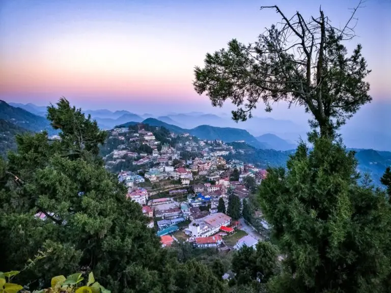 Mall road in Mussoorie