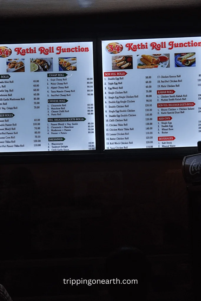 fast food restaurants in model town Yamunanagar kathi roll junction menu
