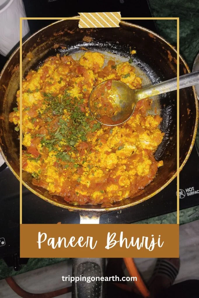 no carb Indian breakfast: paneer bhurji