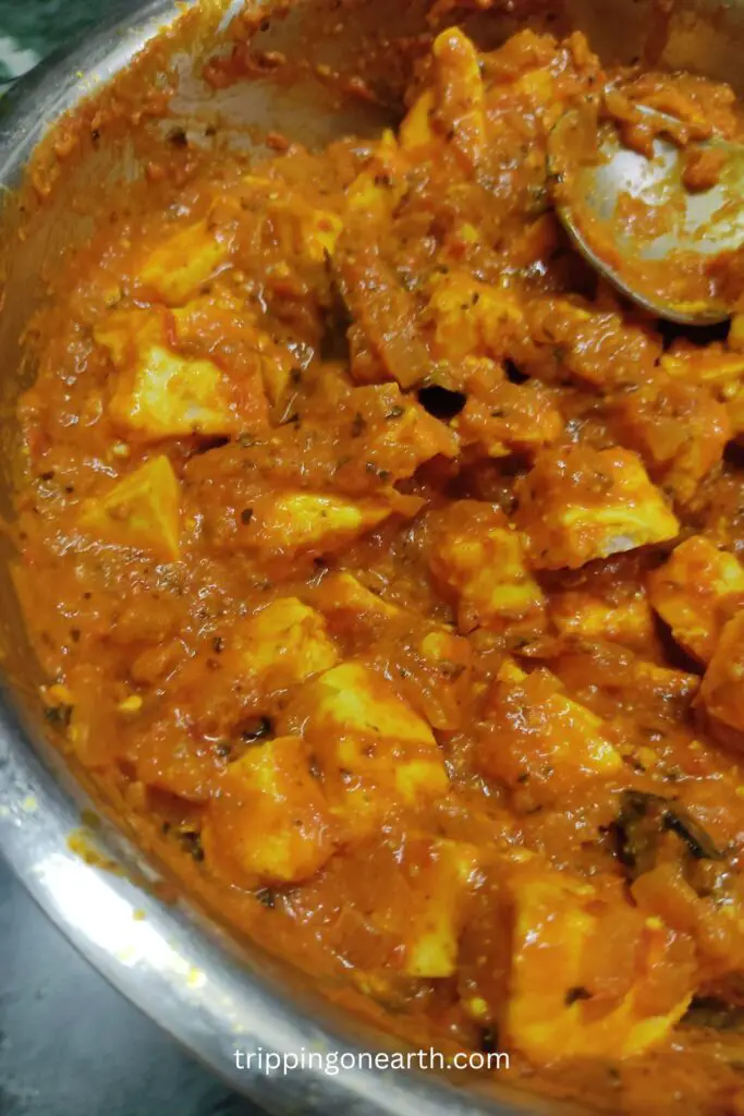 Paneer Butter Masala is ready to serve