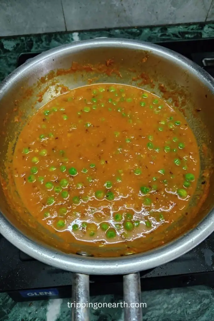 peas soaked in water