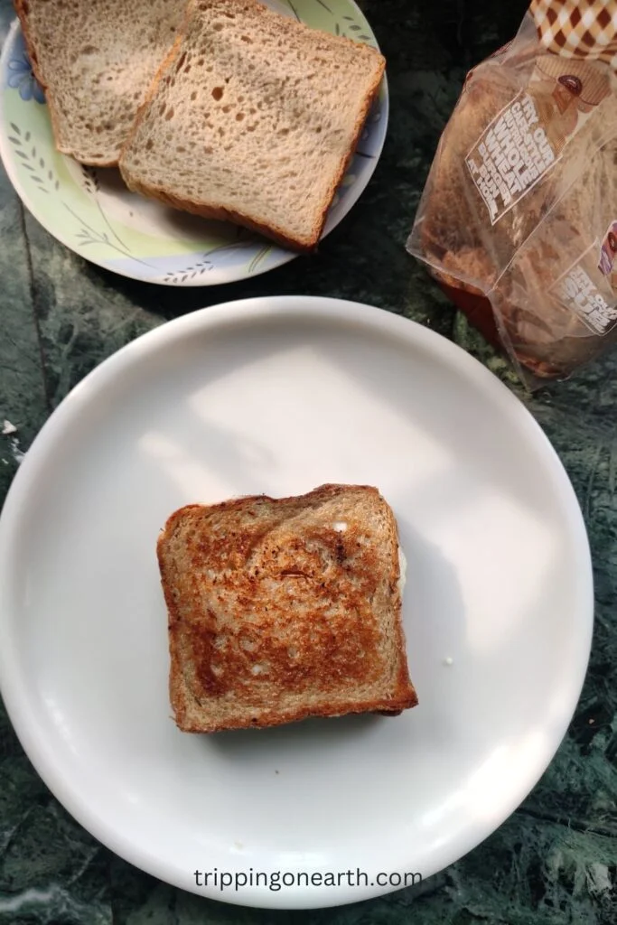 last minute dinner: Veg Cheese Grilled Sandwich