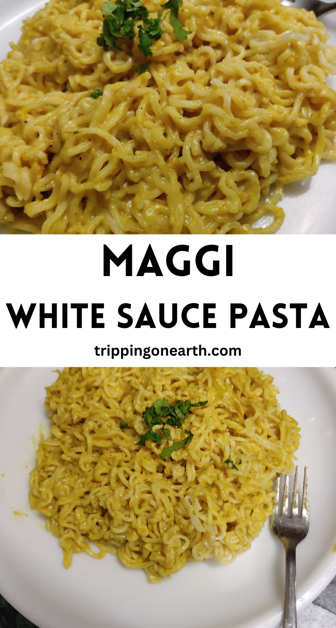 Maggi White Sauce Pasta (Maggi Cheese Pasta) Tripping on Earth