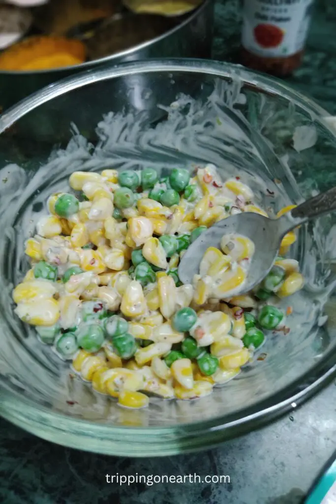 Salad Recipe For Easter: Corn Peas Salad