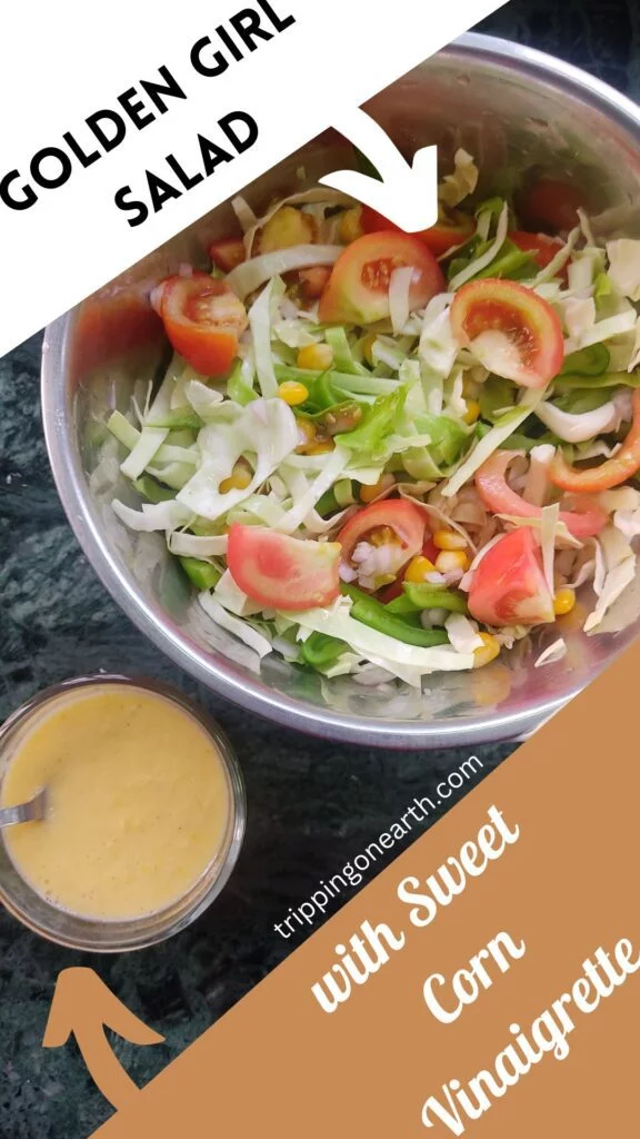 golden girl salad with sweet corn vinaigrette pin 2