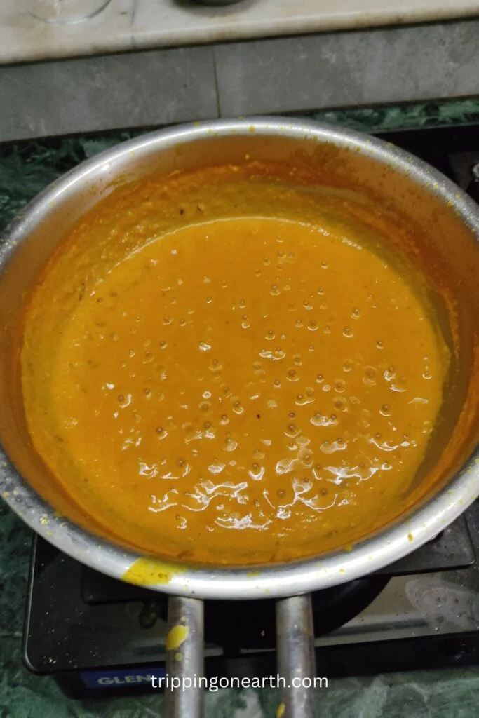 cooked matar paneer without onion and garlic gravy