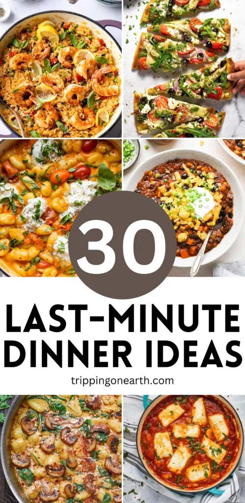 30 last minute dinner ideas pin 1