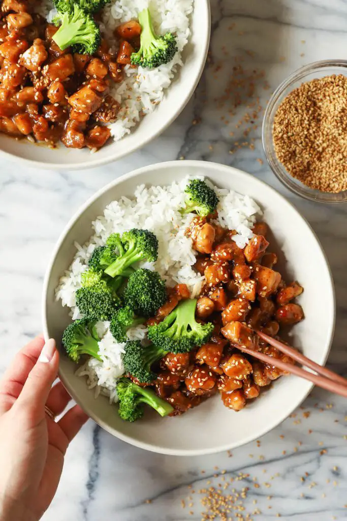 easy last minute dinners: Sesame Chicken Bowls