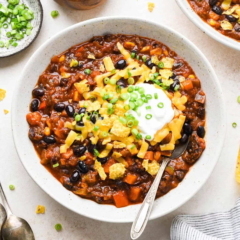 quick last minute dinner: vegetarian chili