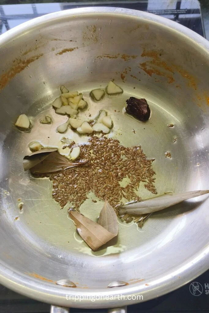 spices in a pan