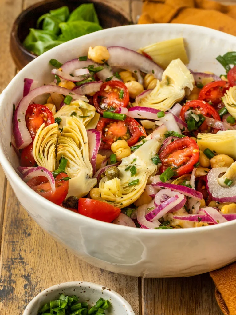 Vegan Italian Recipes: Tuscan Artichoke Tomato Salad