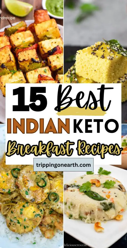 indian low carb breakfast recipes pin 3