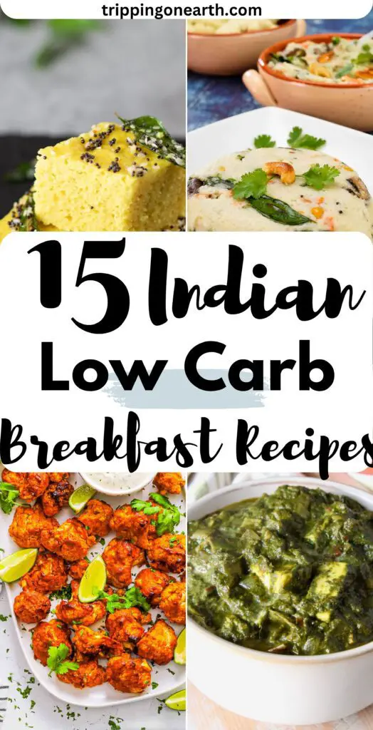 indian low carb breakfast recipes pin 2
