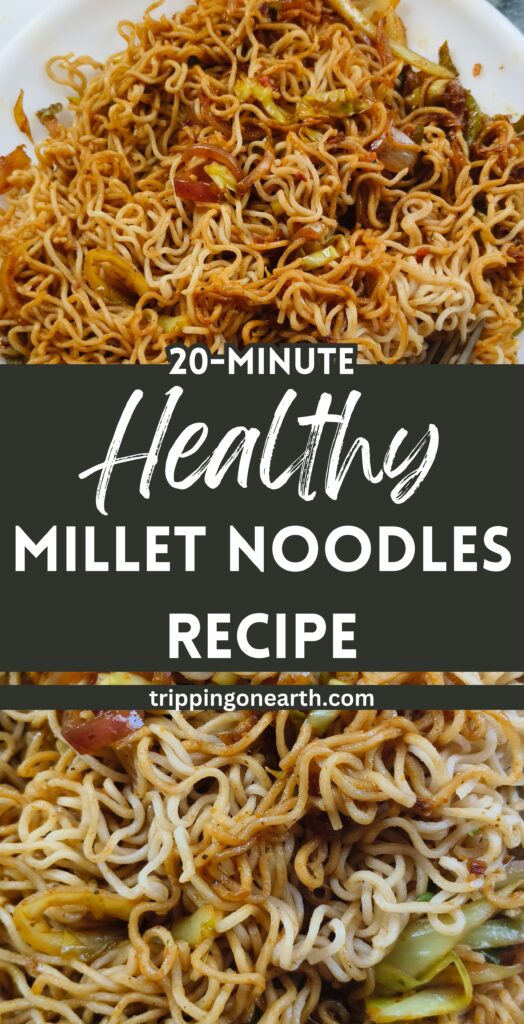 millet noodles recipe pin