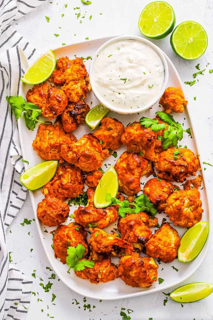 low carb Indian breakfast: tandoori cauliflower