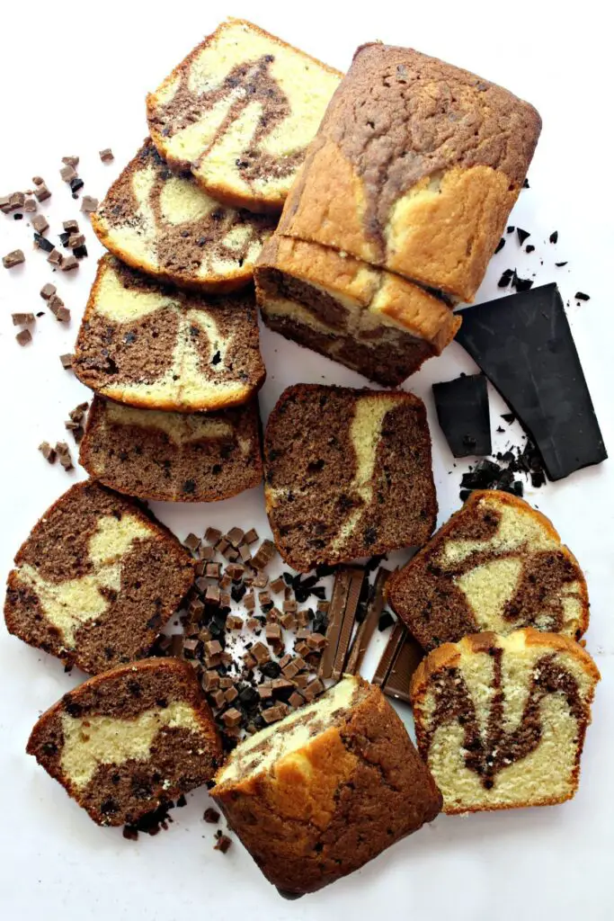 Mini Loaf Pan Bread Recipes: Chocolate Marble Pound Cake