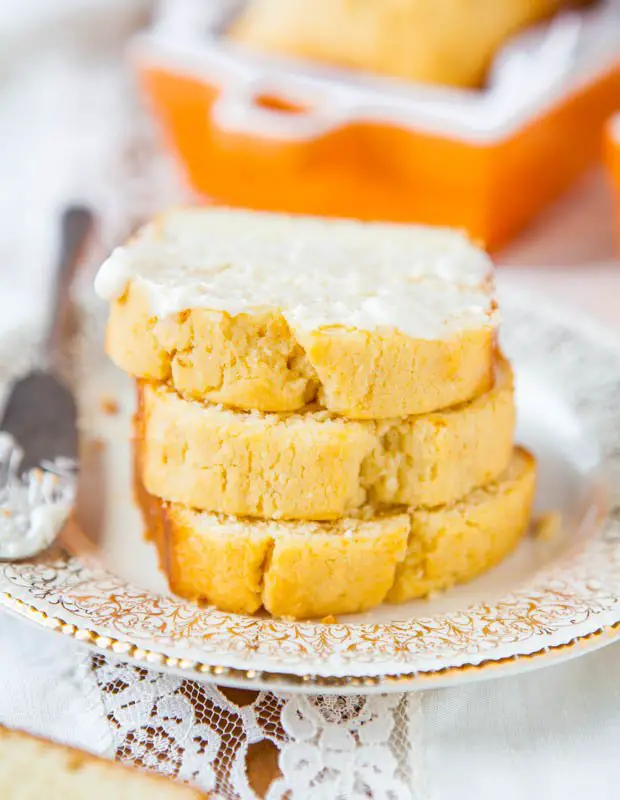 Recipes For Mini Loaf Pans: Mini Cream Cheese Pound Cakes with Vanilla Cream Cheese Glaze