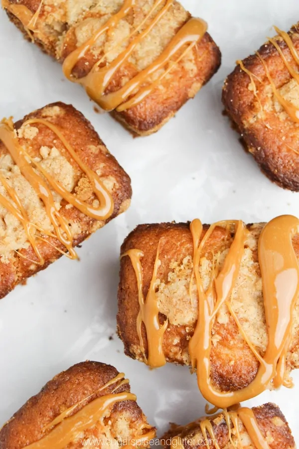 Mini Loaf Pan Recipes: Caramel Apple Crumb Cakes