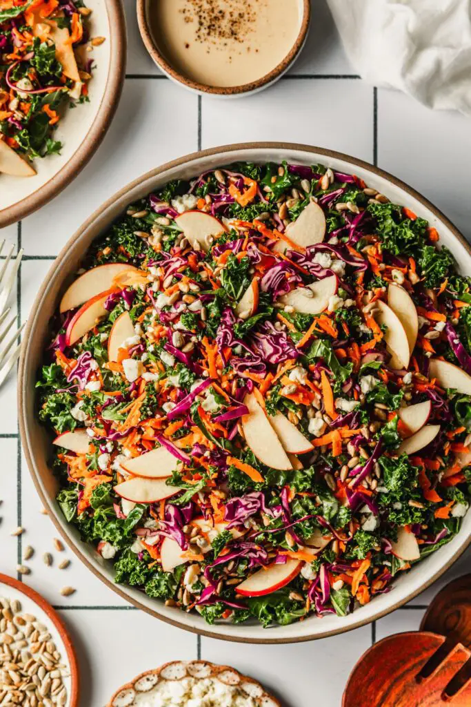 salad recipe for easter: Kale and Apple Slaw with Honey Dijon Dressing