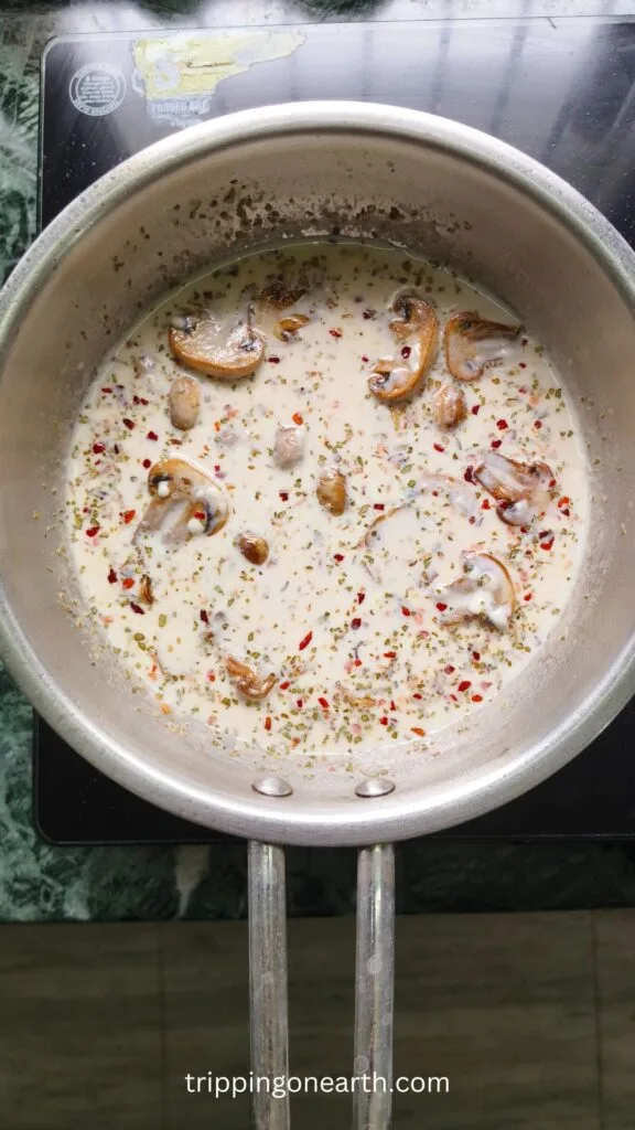 mushrooms in the sauce