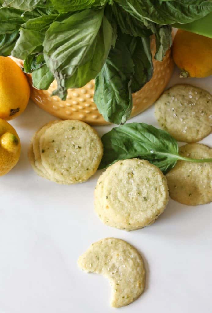 Summer Sugar Cookies: Lemon Basil Cookies