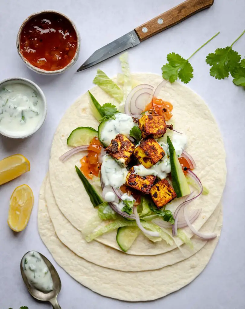 High Protein Low Carb Cottage Cheese Recipes: Spiced Paneer Wraps