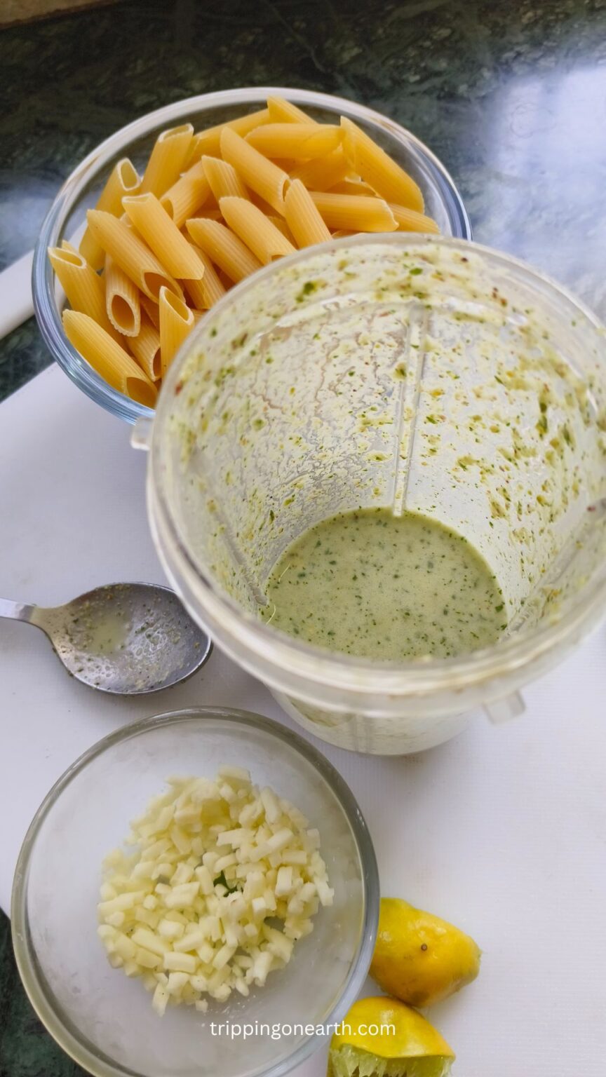 10-Minute Easy Pistachio Sauce ( Pistachio Pesto Recipe ) - Tripping On ...