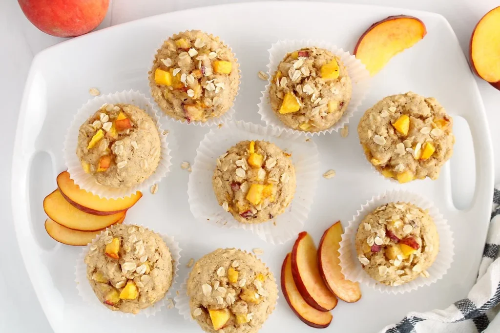 Recipes Using White Peaches: Vegan Peach Muffins