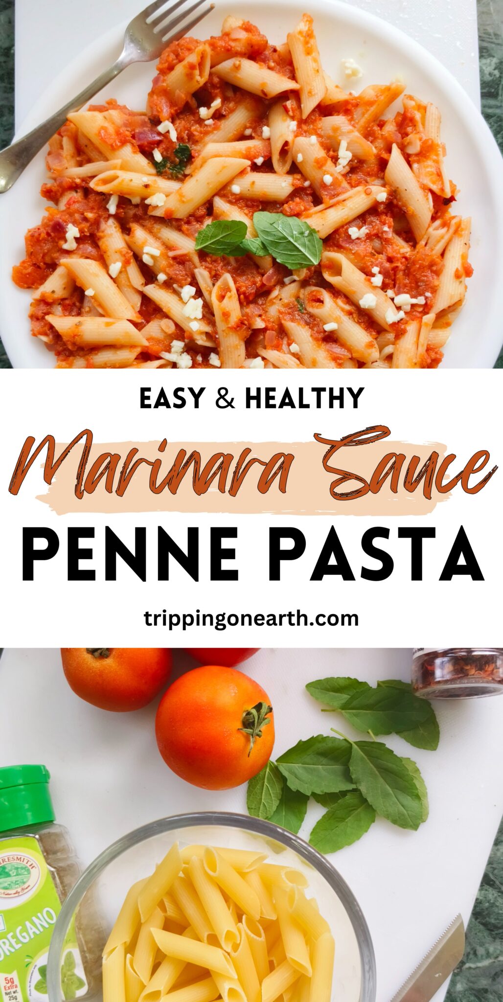Easy and Simple Marinara Sauce Penne Pasta - Tripping On Earth