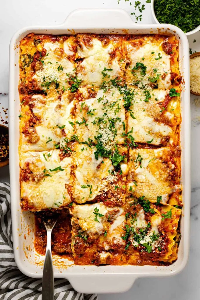 The Easiest Cottage Cheese Lasagna