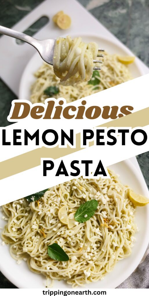 lemon pesto pasta pin