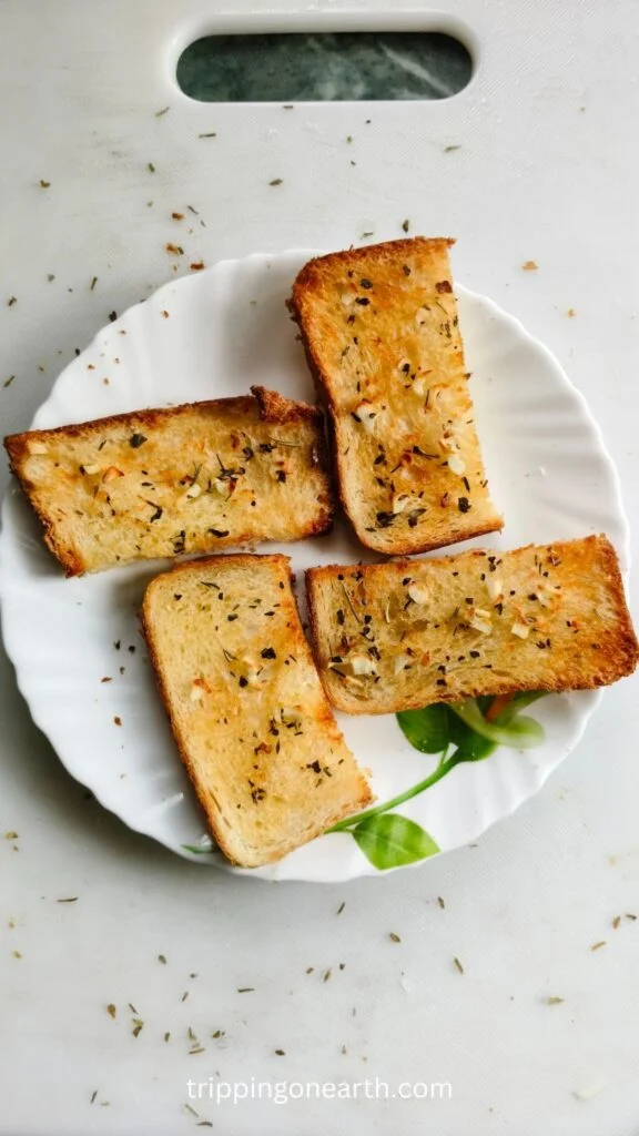 texas toast on a white plate