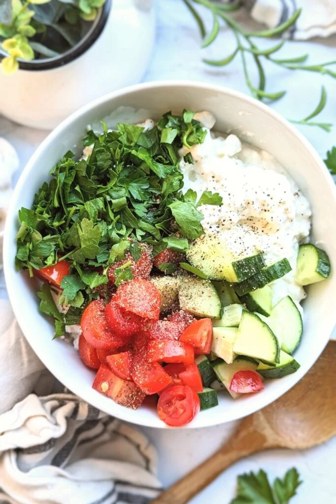 Cottage Cheese Salad With Vegetables