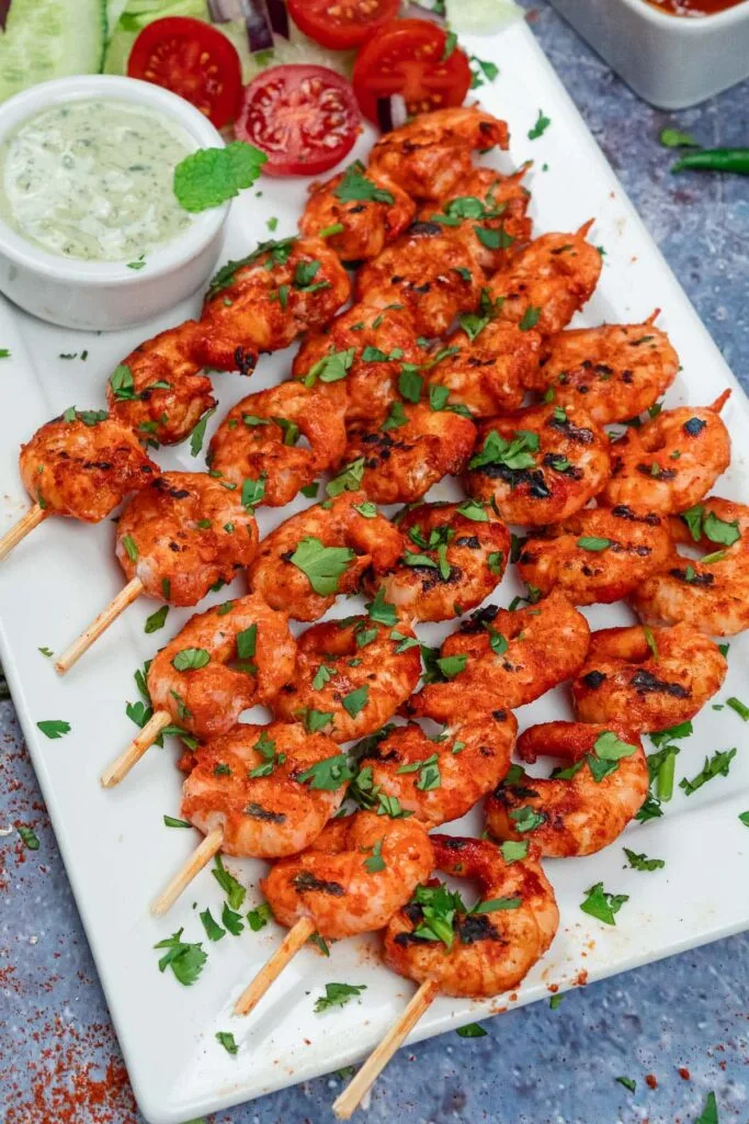 Tandoori King Prawn Skewers