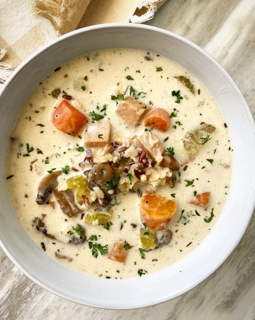 Crockpot Turkey Wild Rice Soup