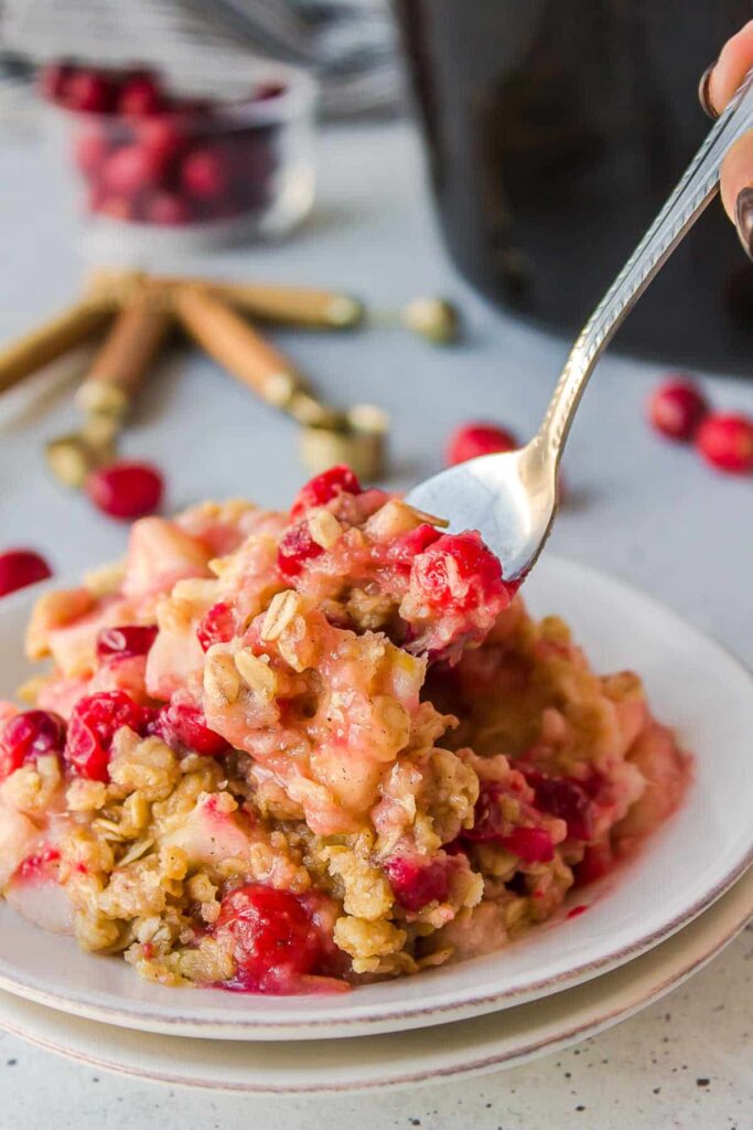 Slow Cooker Cranberry Apple Crisp