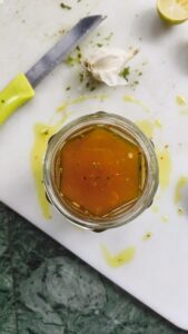 Submarine dressing in a glass jar