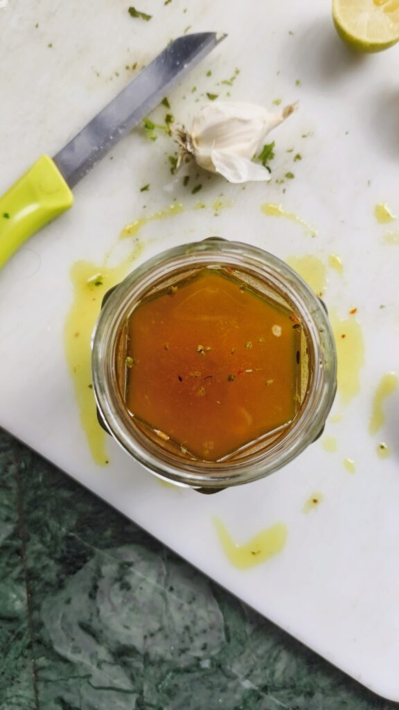 Submarine dressing in a glass jar