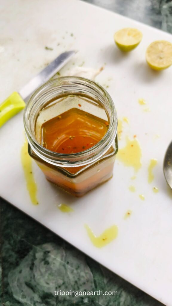 Submarine dressing in a glass jar