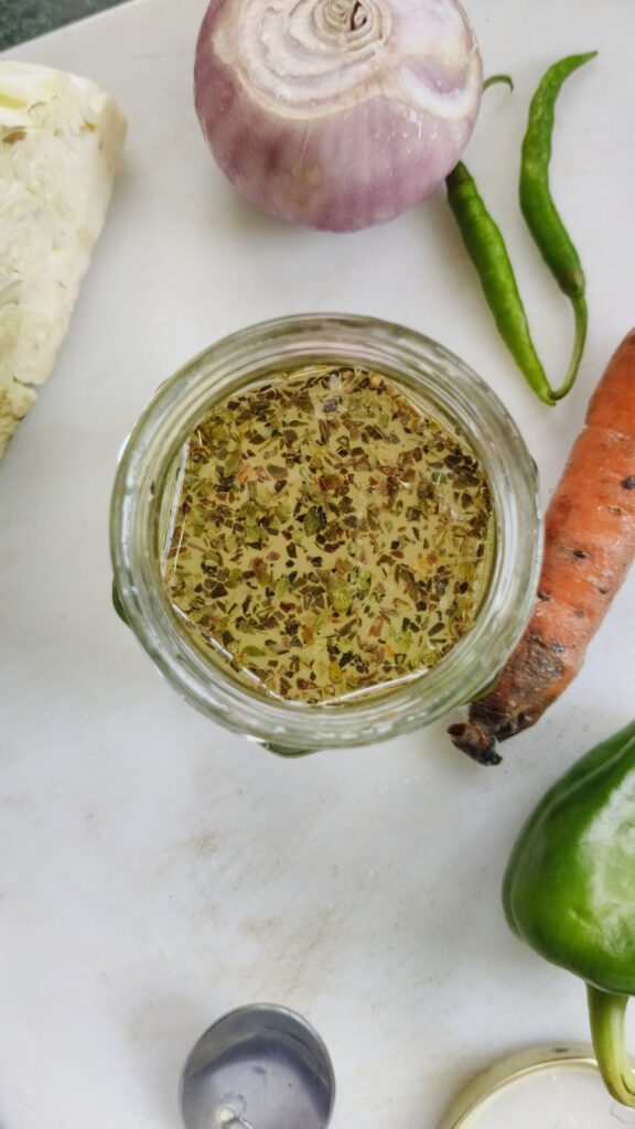white balsamic vinaigrette in a glass jar
