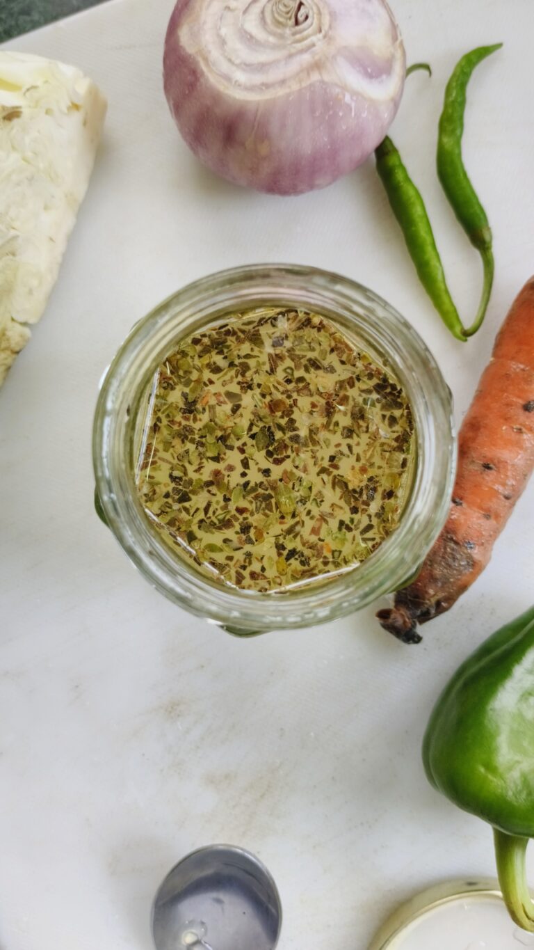 white balsamic vinaigrette in a glass jar