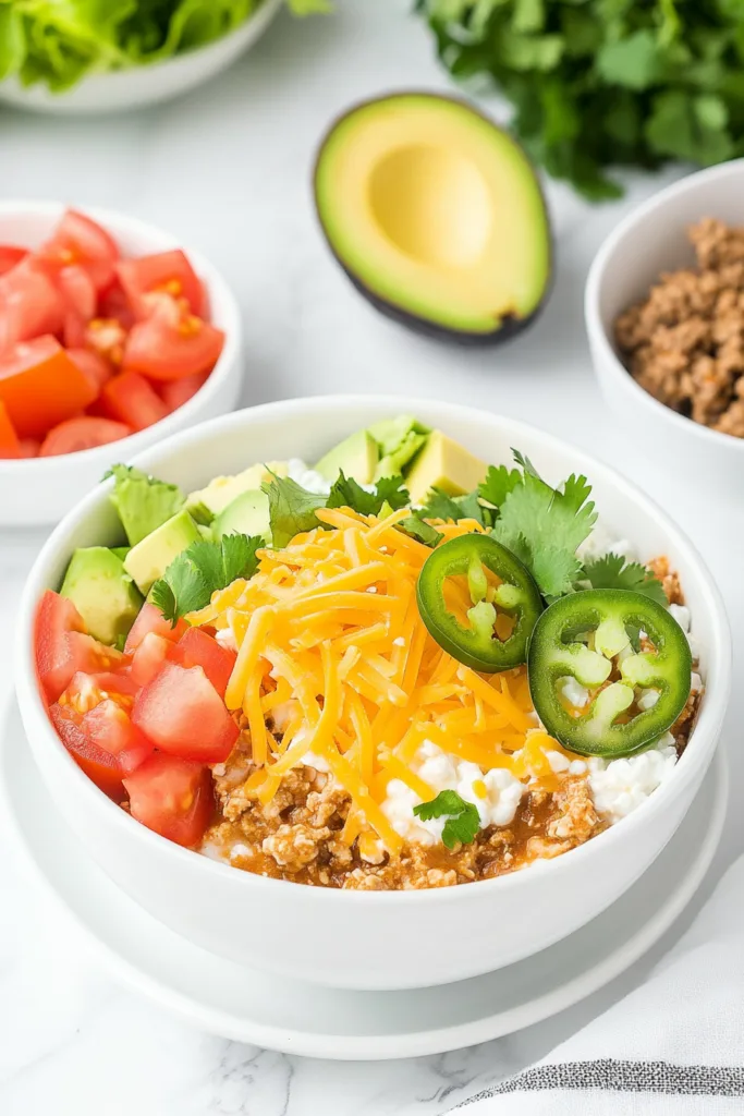 Easy Cottage Cheese Taco Bowl