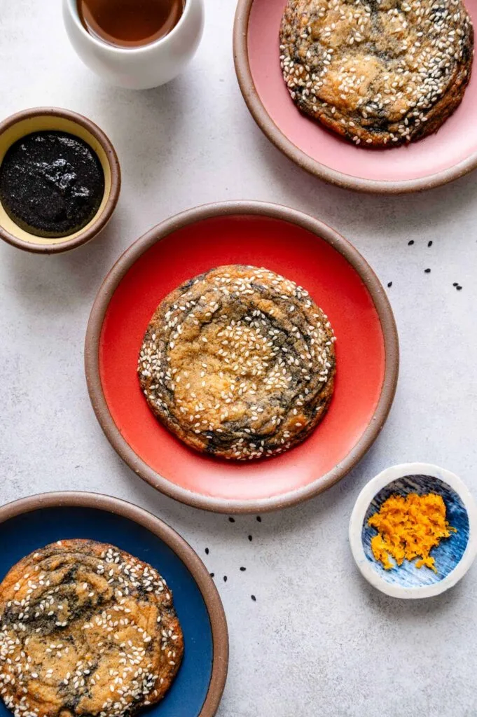 Orange And Black Sesame Cookies