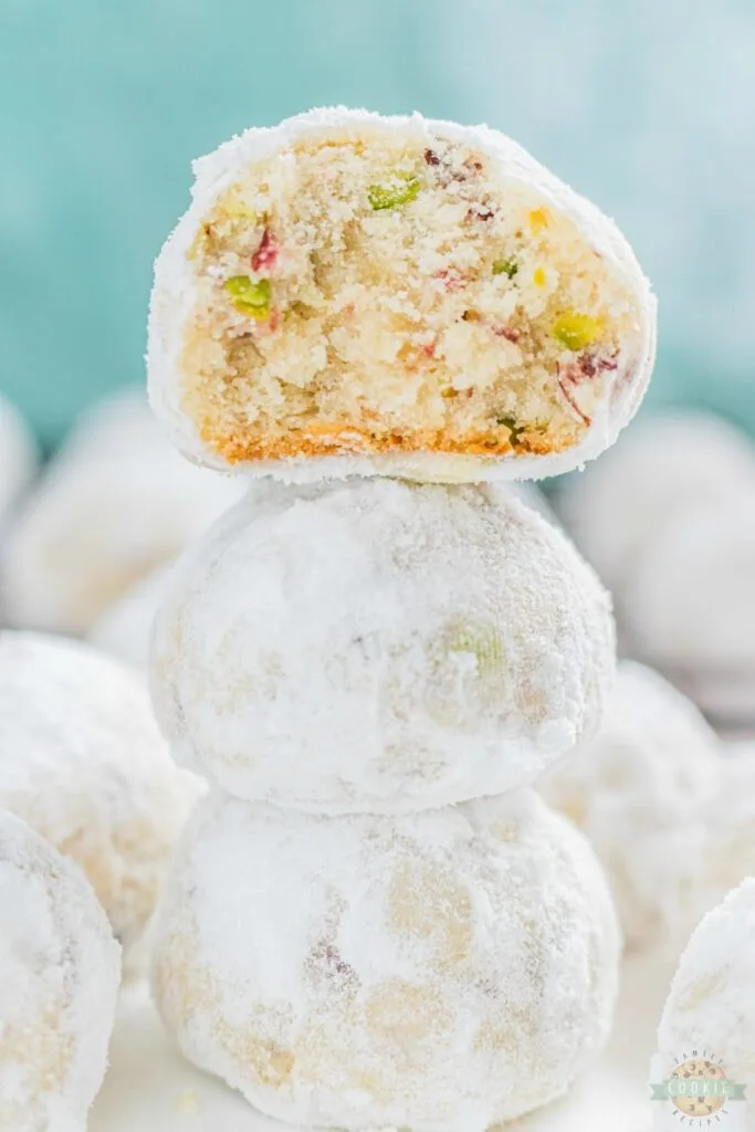 Cranberry Pistachio Snowballs