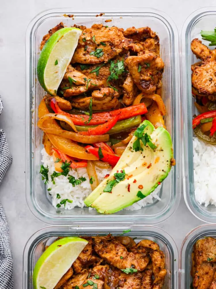 Chicken Fajitas Meal Prep Bowls