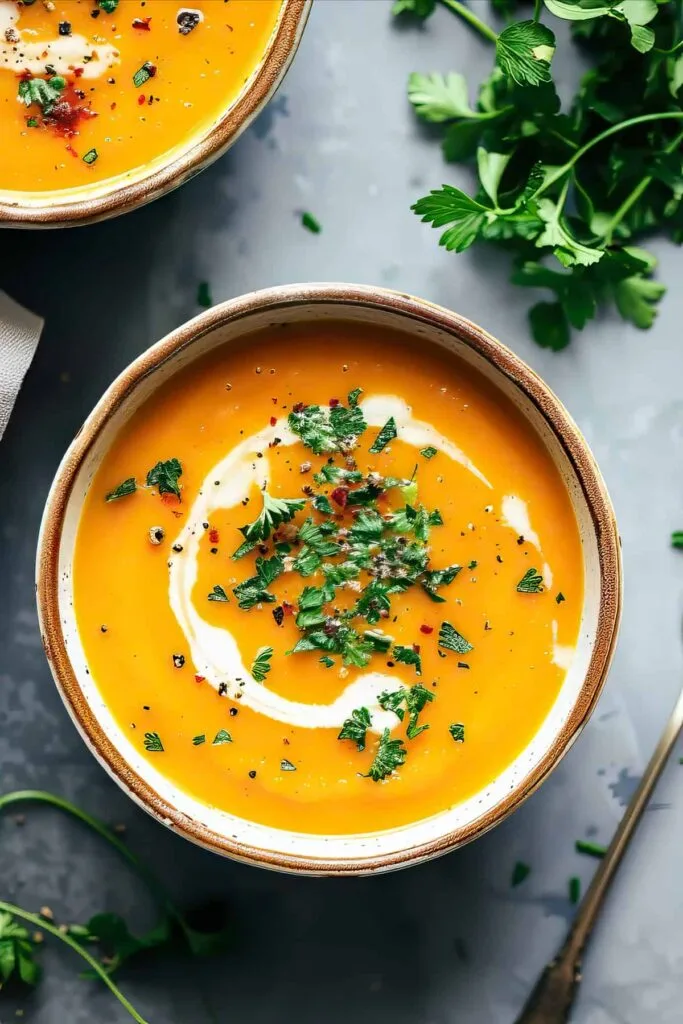 Spicy Butternut Squash And Sweet Potato Soup
