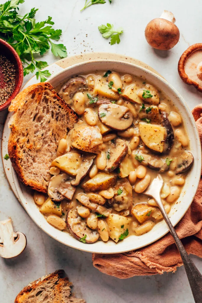 Cozy White Bean Mushroom Stew