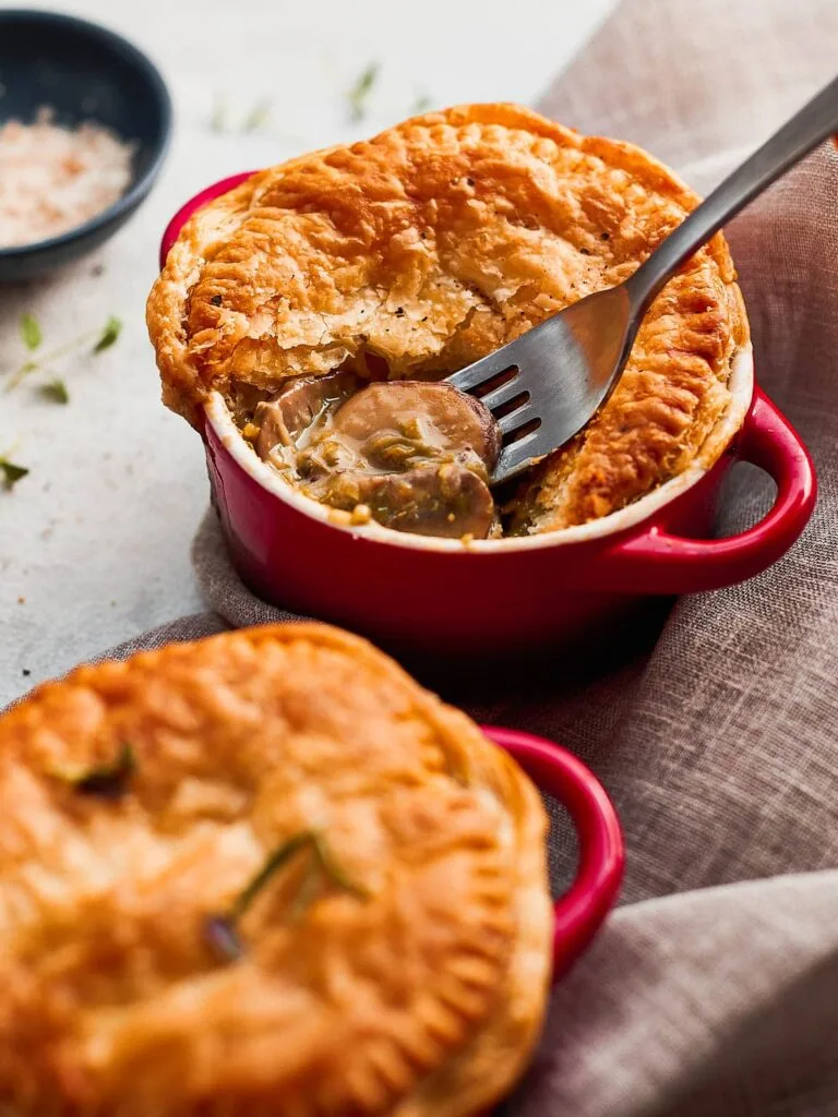 Vegan Mushroom Pie With Leek