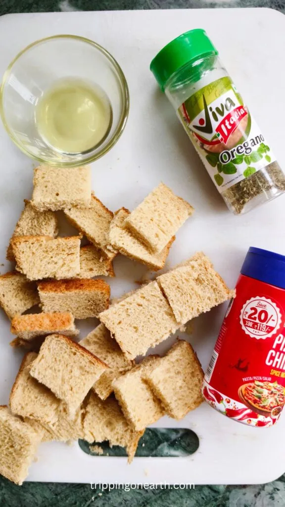 Bread cut into i-inch pieces