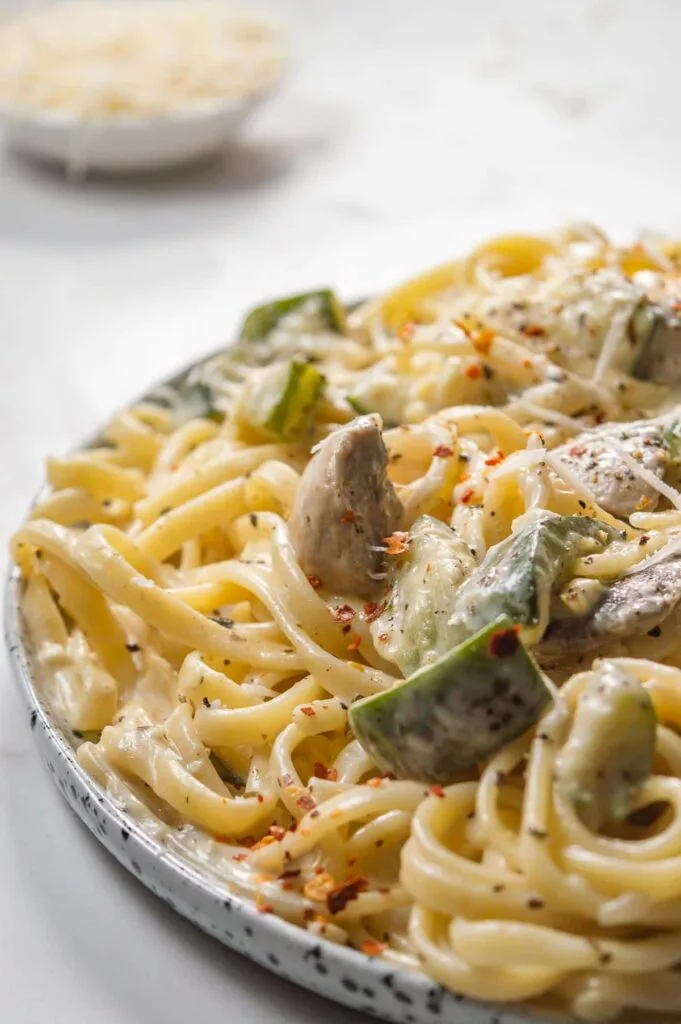 Easy Mushroom Zucchini Pasta